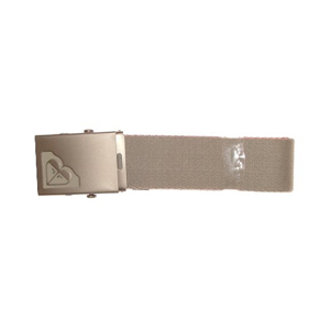 Ladies Roxy Big Heart Webbin Belt. Natural