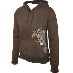 Roxy Ladies Ladies Roxy Relax Mix Solid Hoody. Chocolate