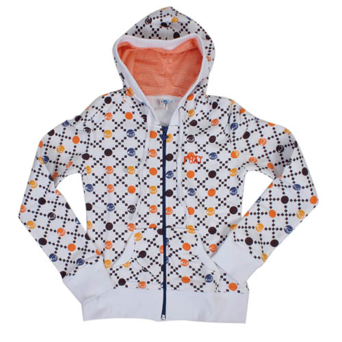 Ladies Roxy Bubble Pop Full zip Hoody Orange Rust