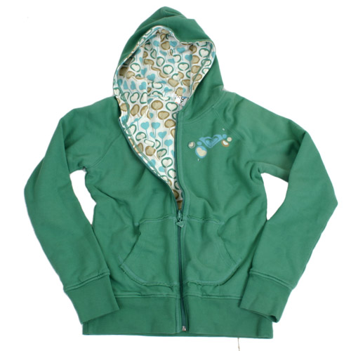 Ladies Roxy Double Game F/zip Hoody Leaf