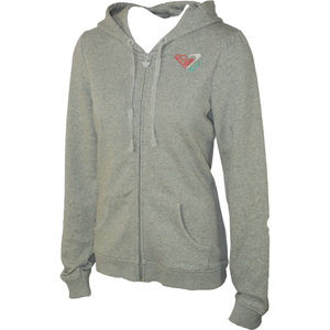 Roxy Ladies Roxy Happy Ending Full Zip Hood. Heather