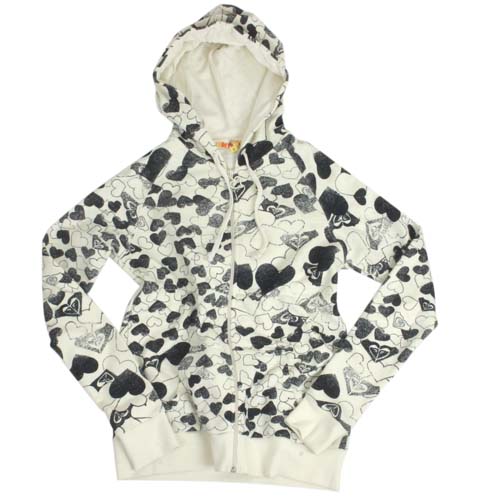 Ladies Roxy Heartmania Rainbow Shake Hoody Ivory