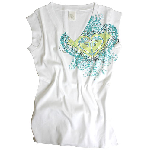 Ladies Roxy Precious Makena Tee White