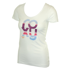 Ladies Roxy Valley Duke 3 Tee Shirt. White