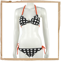 Roxy Polka Dot Bikini Black