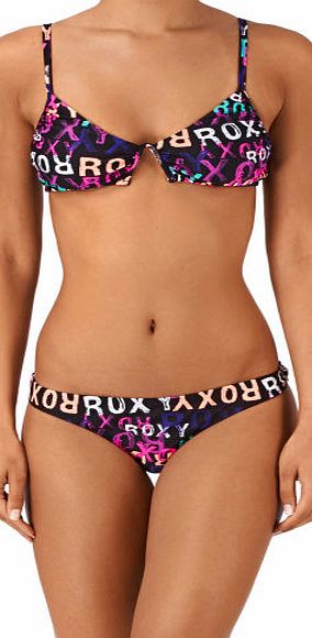 Roxy Womens Roxy Ruched V-tri Scooter Bikini - True