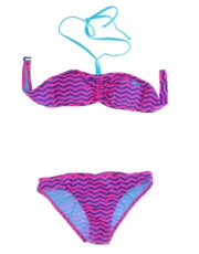 Roxy Zig Zag Stripe Scooter Bikini - Pink