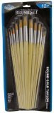 12 Round Gold Taklon Value Pack Brush Set