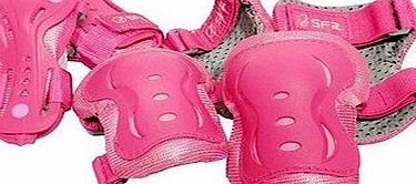 Roysport SFR Essential Knee Wrist and Elbow Triple Pad Set - Pink Medium