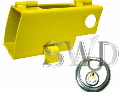 RS Security Trailer Caravan Hitch Hinge Coupling Lock Disc Padlock Anti Theft