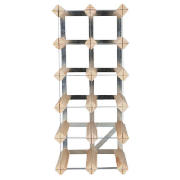 15 Bottle Wine Rack, Natural Pine