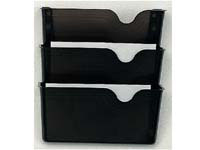 Rubbermaid 12803 smoke three pocket wall file,