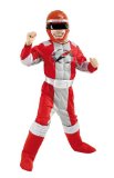 Childs Power Ranger Fancy Dress In Red