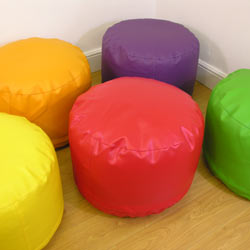 rucomfy Bean Bag Drum faux leather 40cm