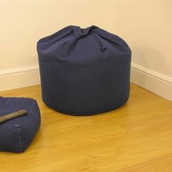 rucomfy Bratbag Medium stonewashed denim bean bag