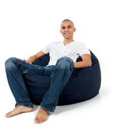 rucomfy Foam Filled Single Bean Bag Denim