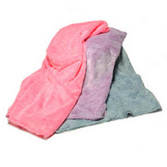 kiddies Pink or Blue faux fur throw