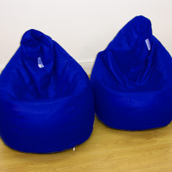 rucomfy Pair Of Pear Shaped Cotton Drill Bean Bags