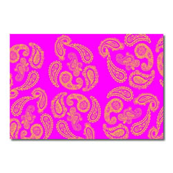 Paisley Pink & Yellow Canvas