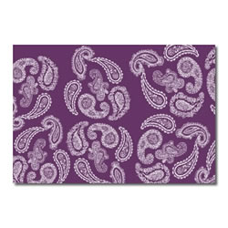 Paisley Purple & White Canvas