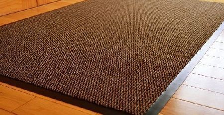 MEDIUM EXTRA LARGE LONG NARROW BROWN / BLACK HEAVY DUTY STRONG NON SLIP HEAVY DUTY RUG BARRIER MAT DOOR OFFICE KITCHEN UTILITY CARPET (60 X 180 CMS)