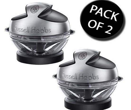 Russell Hobbs 2x Russell Hobbs 18272 Allure Mini Ball Chopper Food Processor, 300Watt