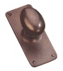 Bronze Oval Door Knob On Plate