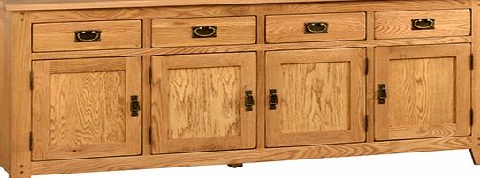 Rustic Oak 4 Door 4 Drawer Sideboard 608.038