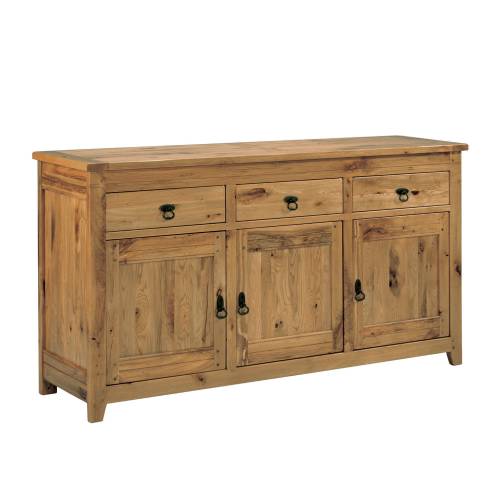 Rustic Oak Furniture Rustic Oak 3 Door Sideboard