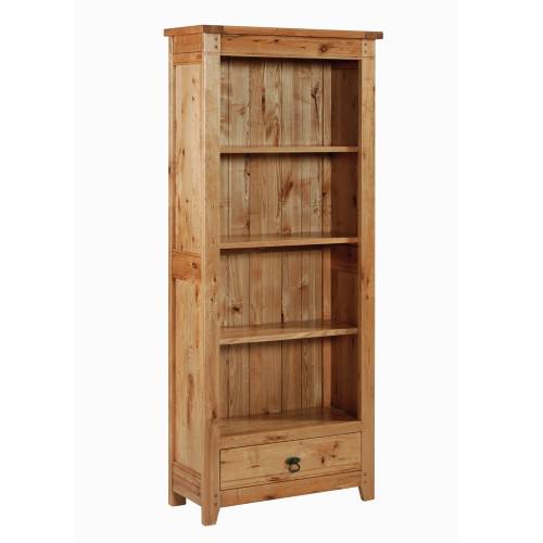 Rustic Oak Slim Bookcase