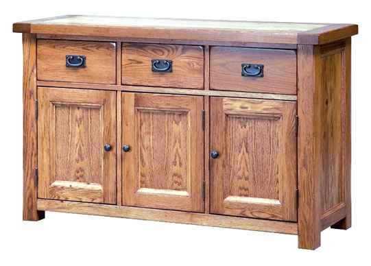 rustic Oak Large Sideboard