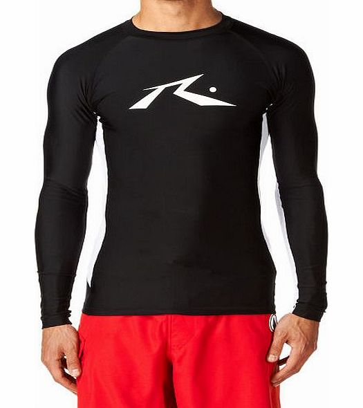 Rusty Mens Rusty Base L/S Rashie Rash Vest - Black