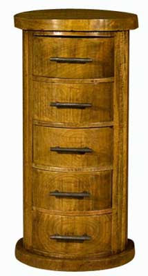 rutland Rough Sawn 5 drawer Drum Chest of Drawers