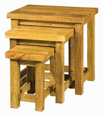 rutland Rough Sawn Nest of Tables