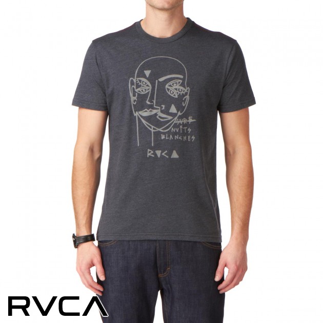 Mens RVCA Nuit Blanche T-Shirt - Bane Heather