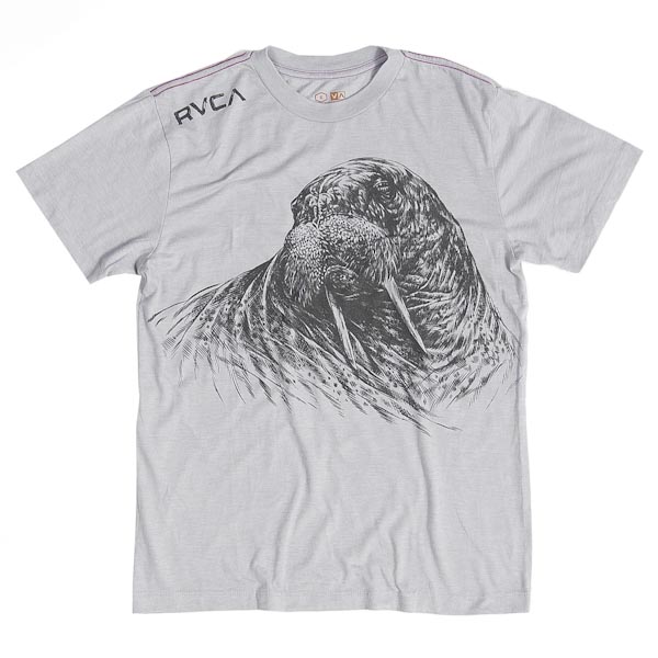 T-Shirt - Walrus Head - Grey Noise G1SSVE