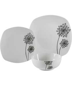 Soft Square Allium 12-Piece Dinner Set