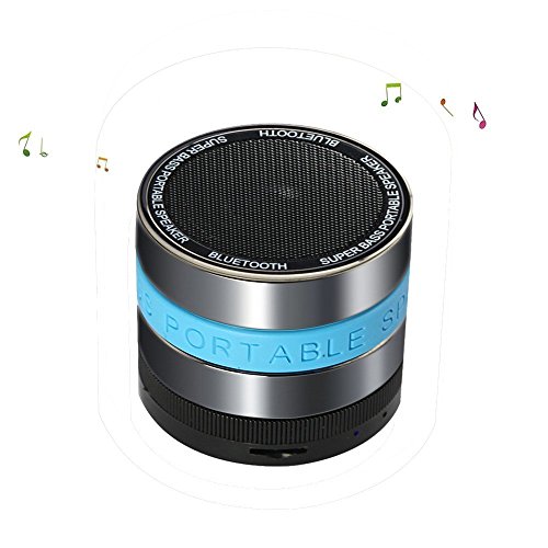 SUPER BASS MINI PORTABLE BLUETOOTH WIRELESS SPEAKER FOR PC IPAD PHONES TABLETS (BLUE)