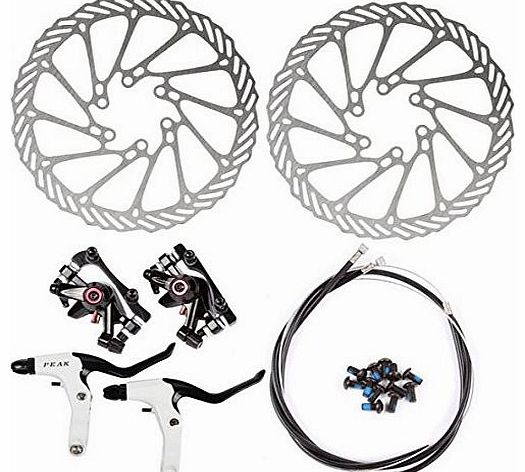 NV-5 G3 Mechanical Bike Disc Brake Front+Rear Disc 160mm Rotor Brake Kit for Mountain Bicycle