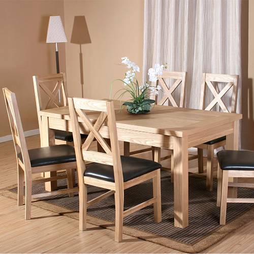 Solid Ash Cross back chair x2