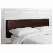 Salerno Faux Leather Double Headboard, Dark Brown