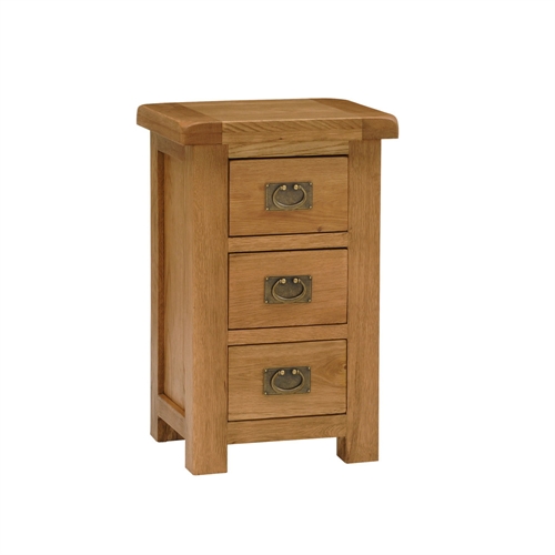 Salisbury Oak 3 Drawer Bedside Table 596.009