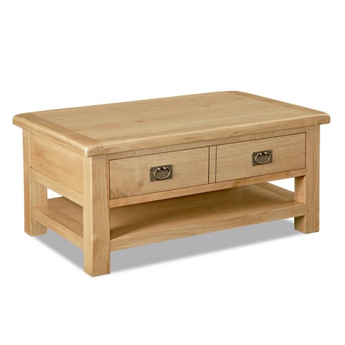 Salisbury Oak Coffee Table with Shelf amp;amp;