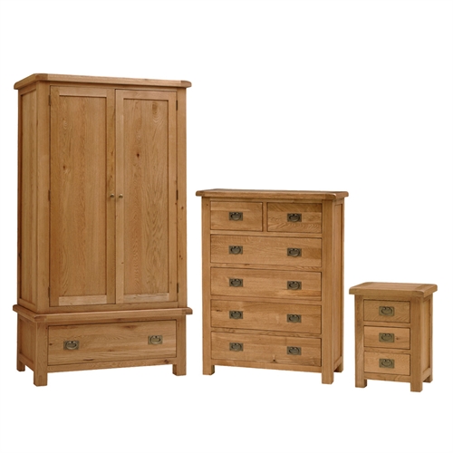 Salisbury Oak Gents Wardrobe Bedroom Set 596.109