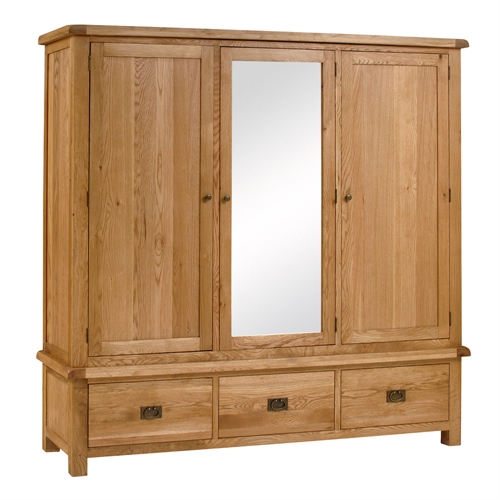 Salisbury Oak Jumbo Triple Wardrobe 596.207