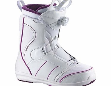 Salomon Pearl Boa Boots - White/Deep Plum