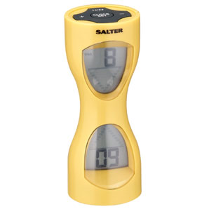 Salter Electronic Sand Timer & Clock- Yellow