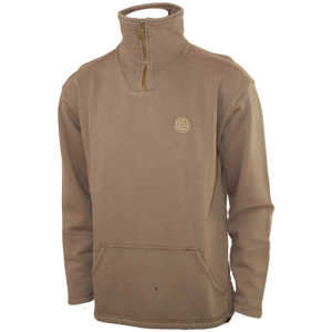 Mens Saltrock 1/4 Zip Thru. Soft Brown