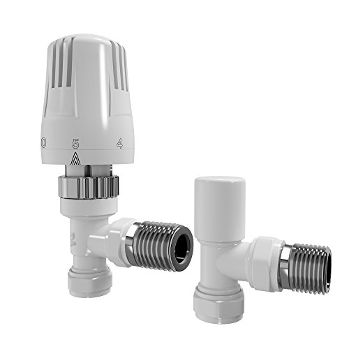 Salus Thermostatic Radiator Valve with Lockshield 15mm Angled