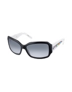 Multicolor Swarovski Crystal Decorated Temple Sunglasses